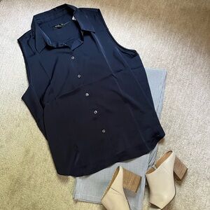 NWT Banana Republic Dark Blue Collared Shirt